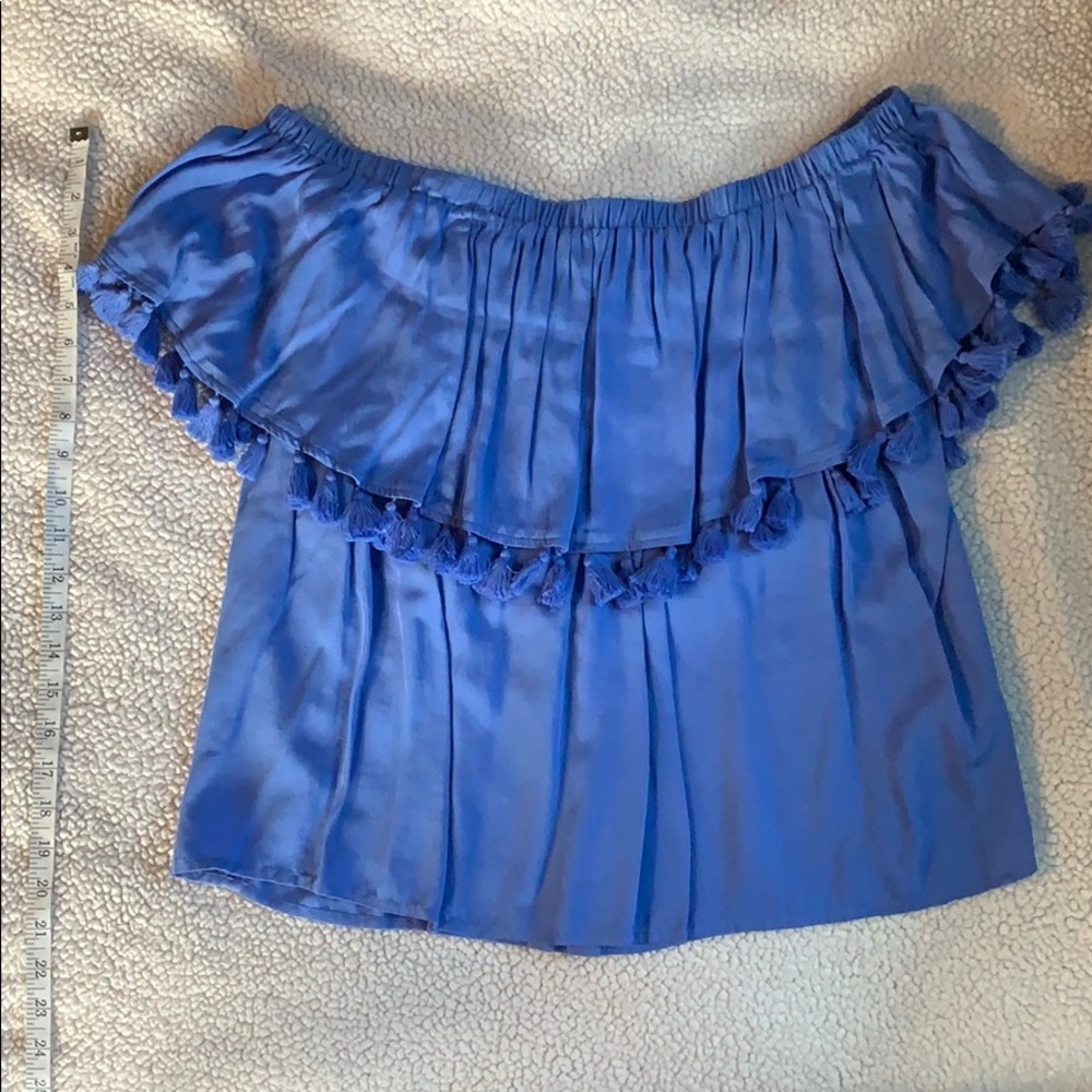 Gianni Bini off the shoulder tassel blouse-NWOT